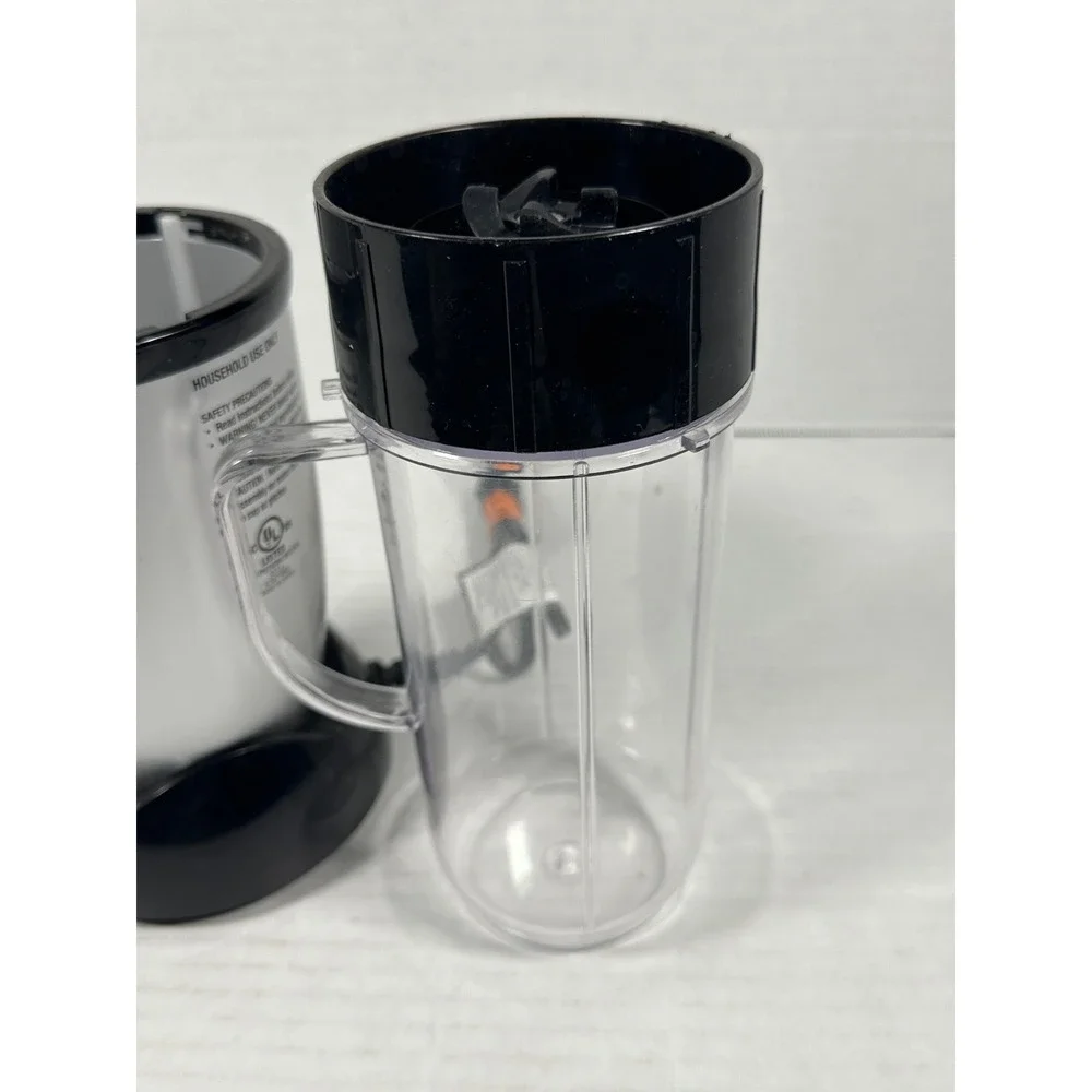 Magic Bullet Personal Blender Silver Black MB-WL076C-02 with Tall Handle‎ Cup